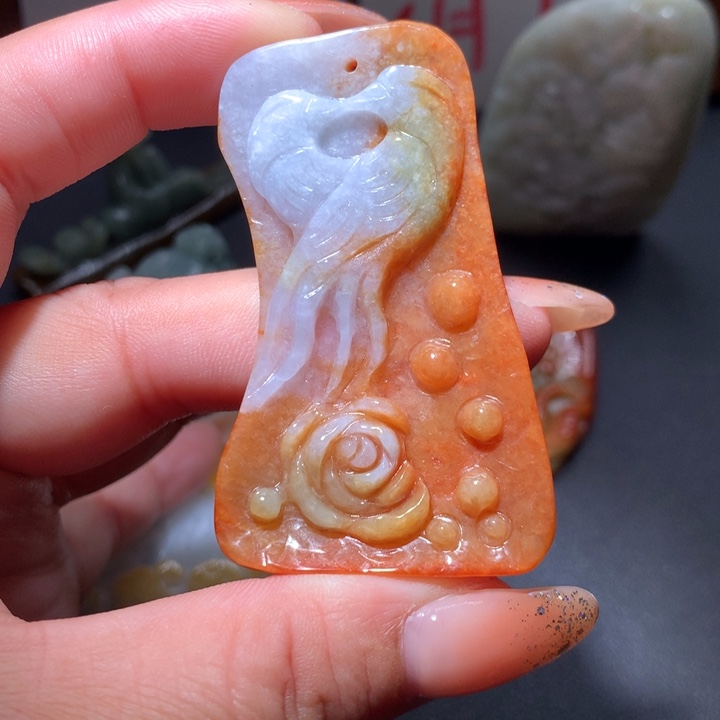 翡翠未镶嵌颈饰保真天然A货翡翠