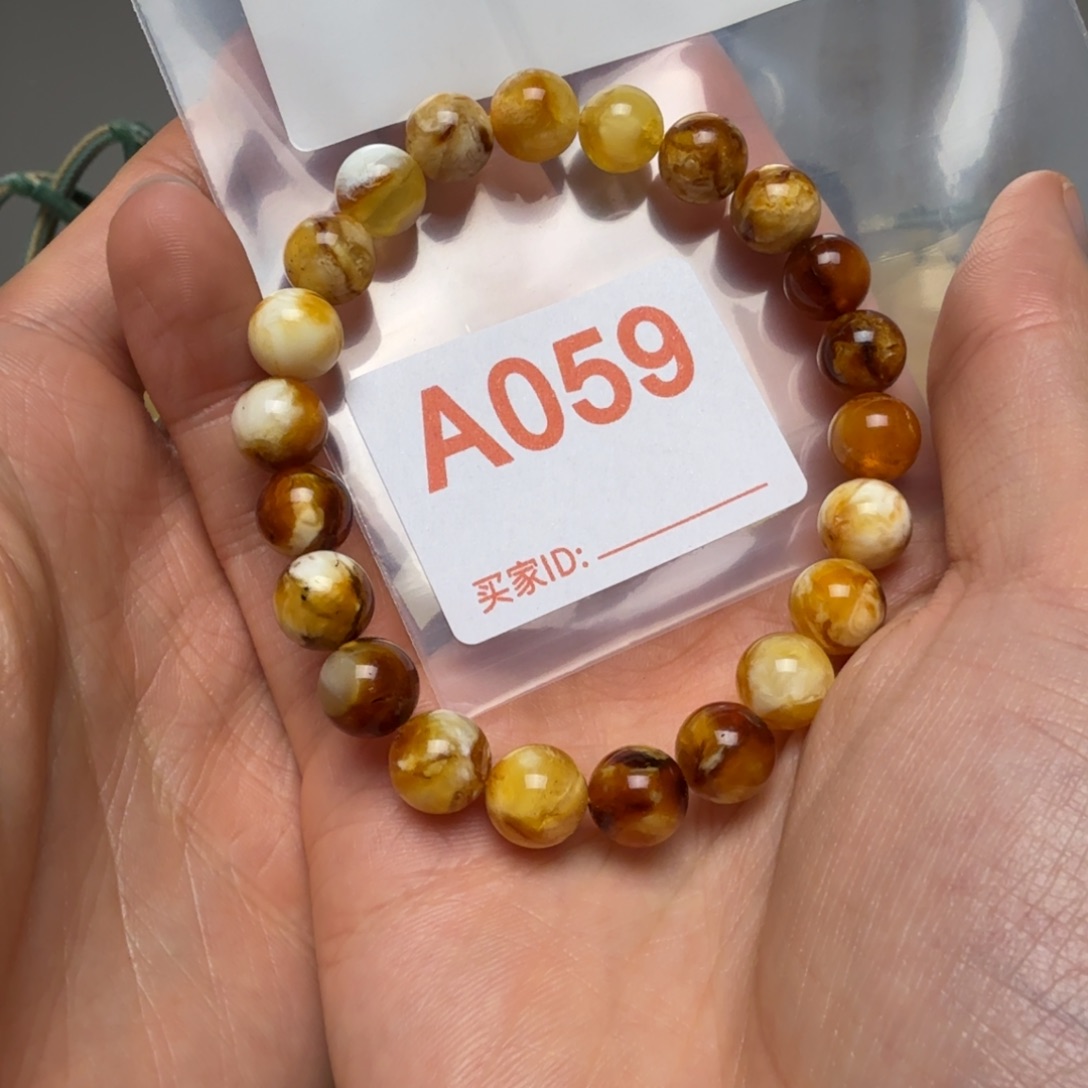 谢***白琥珀未镶嵌手链琥珀蜜蜡手串9mm+