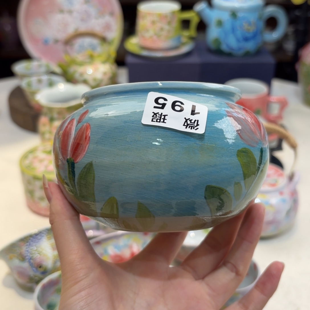 景德镇手绘高温釉下彩陶瓷茶具