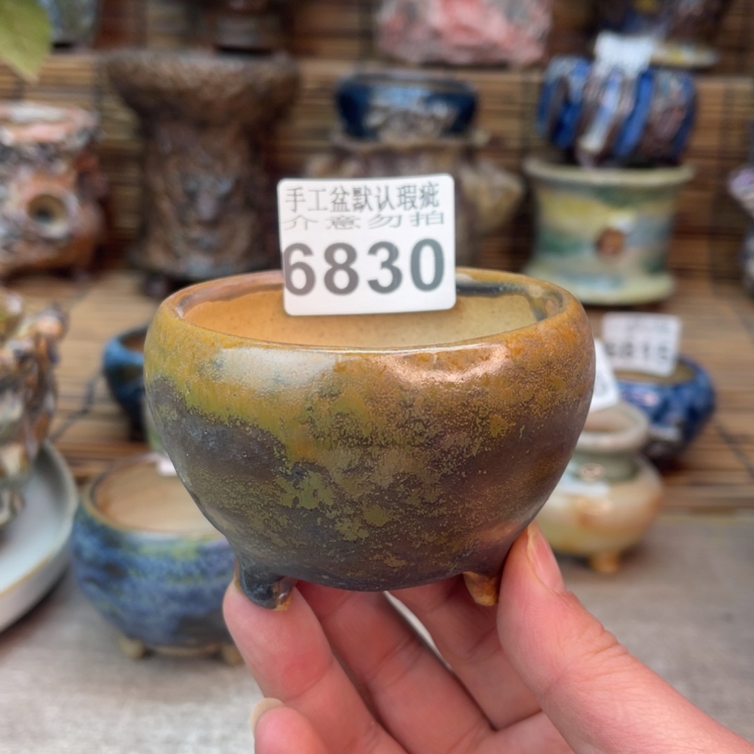 手工花盆默认瑕疵完美者勿拍