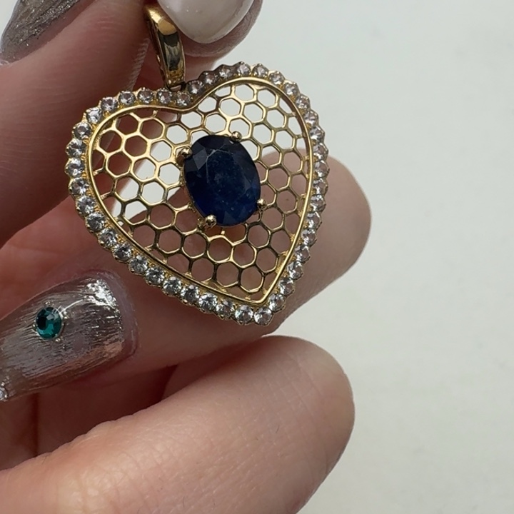 蓝宝石颈饰18K金镶嵌