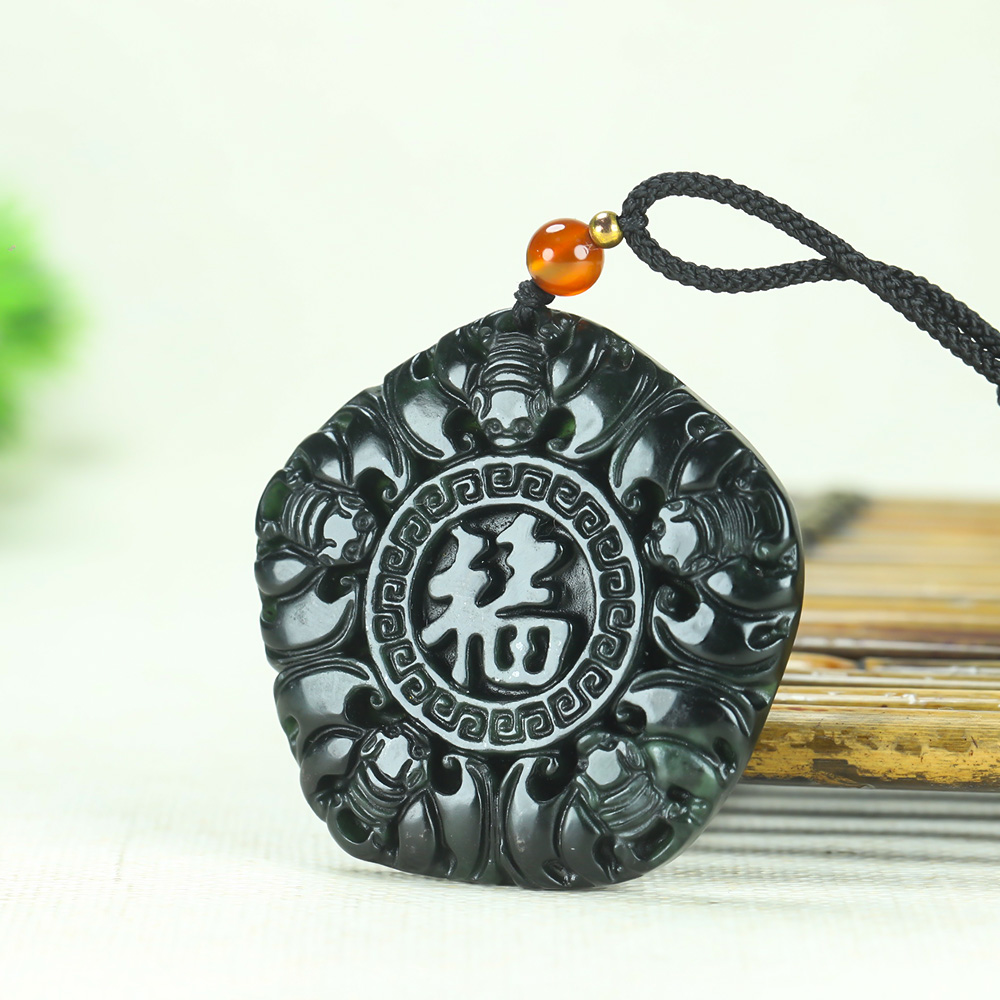 和田玉青玉福牌挂坠（拍一发一，多样性发货）                 
