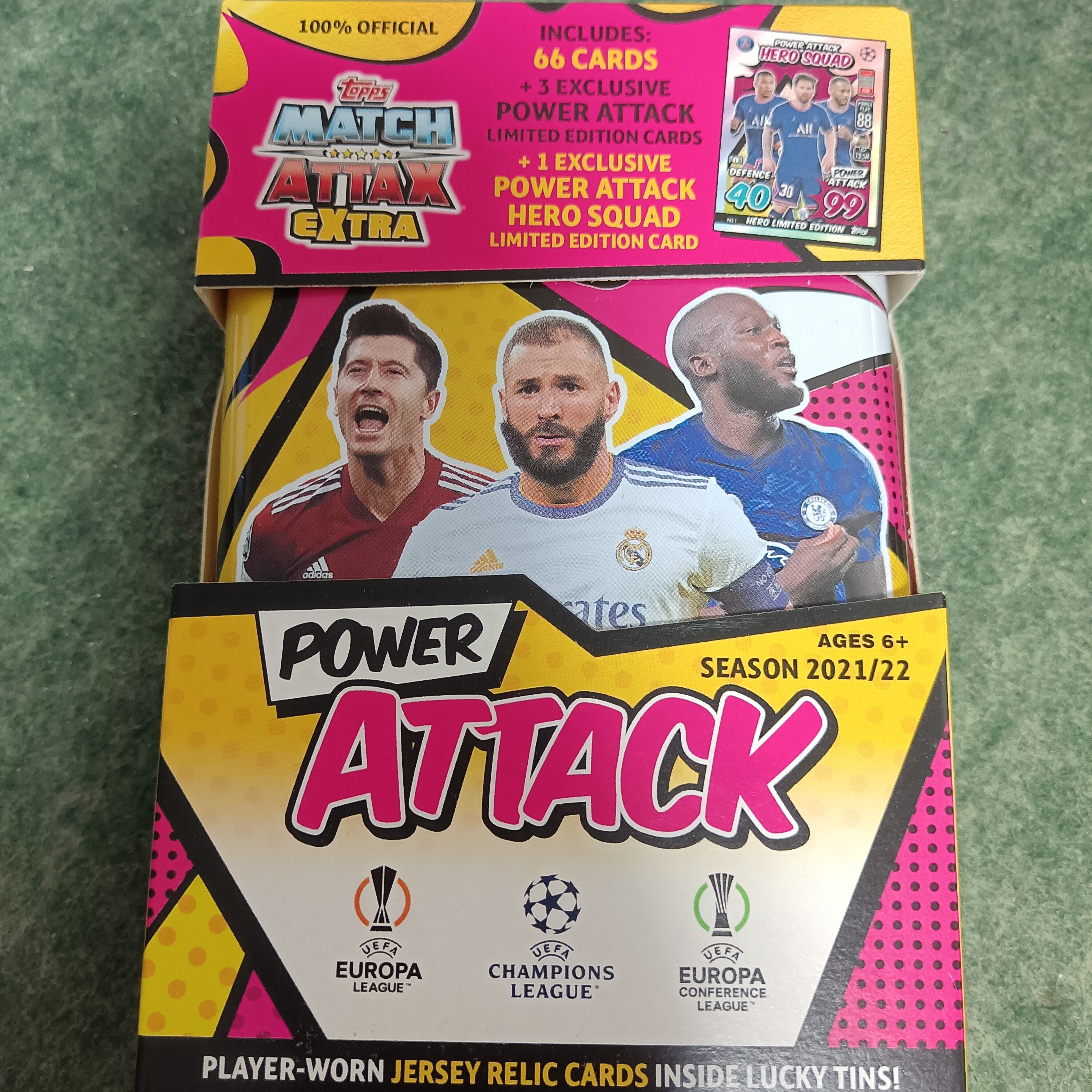 2022欧冠追加系列 topps球星卡盒 大铁盒 66张/盒+4限量 可博签字