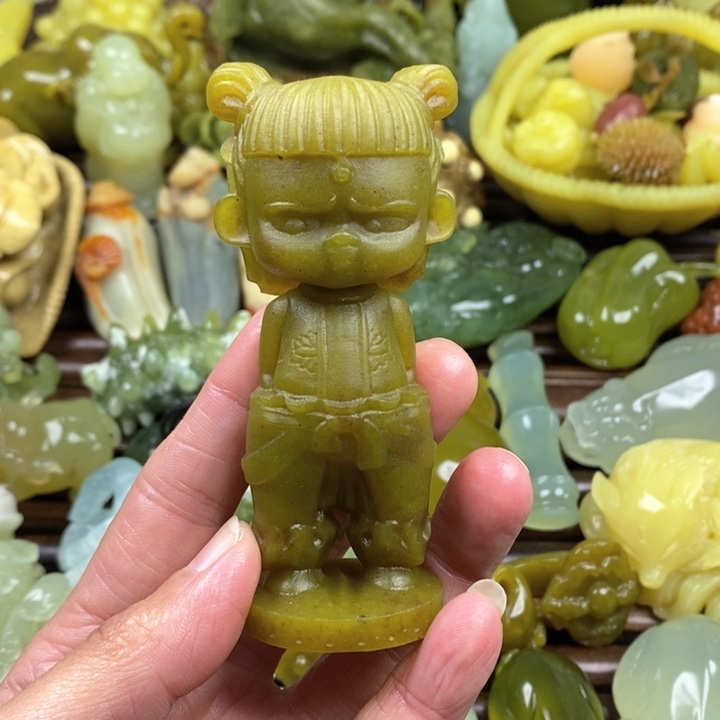 蛇纹石玉手把未镶嵌