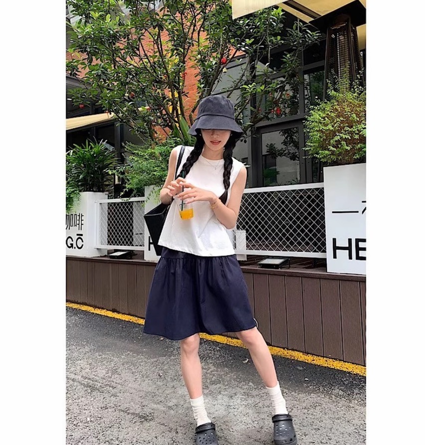 【学院风】高腰半身裙2025夏季新款显瘦a字防走光短裙纯欲宽松休闲