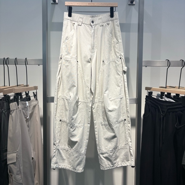 男士运动户外松型长裤宽松工装裤微弹水洗休闲裤伐木裤