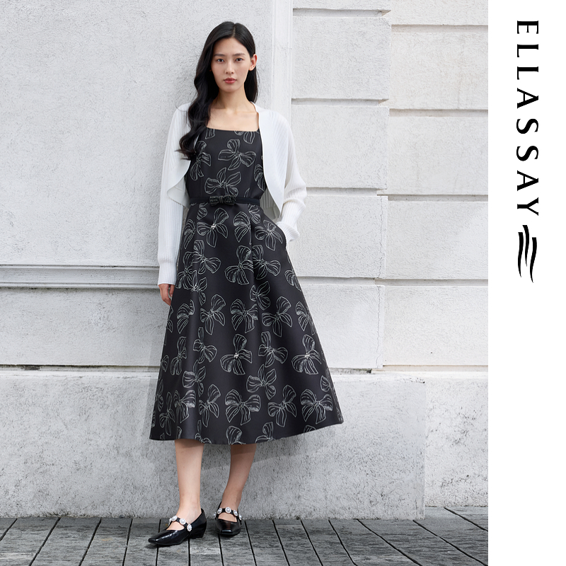 ELLASSAY歌力思2026早春新款真两件款式连衣裙女EWE371Y11000