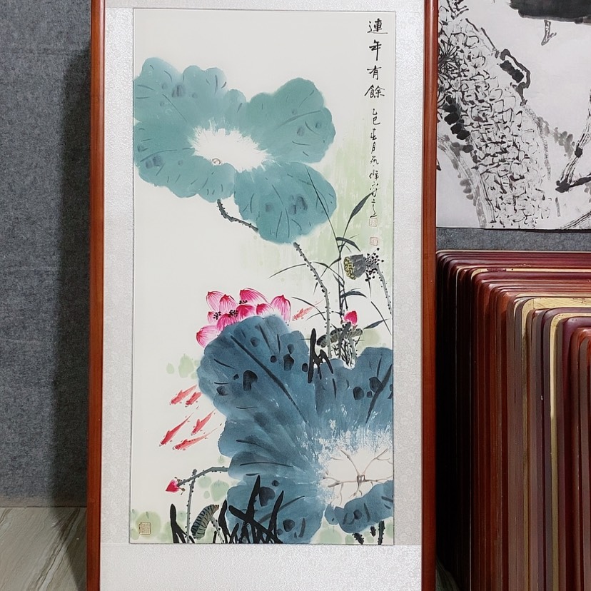 【闪购商品】国画书画作品带框125×65厘米