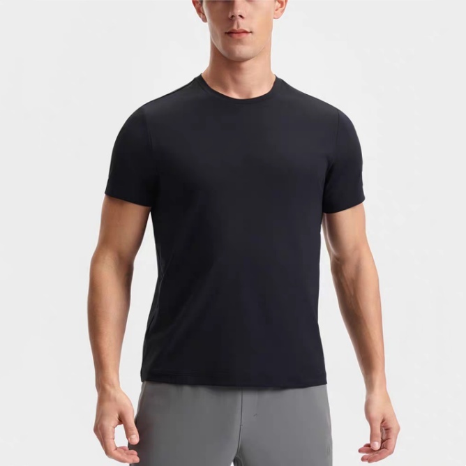 SC25532夏季户外运动训练防晒短袖男子合体针织吸湿速干圆领T恤