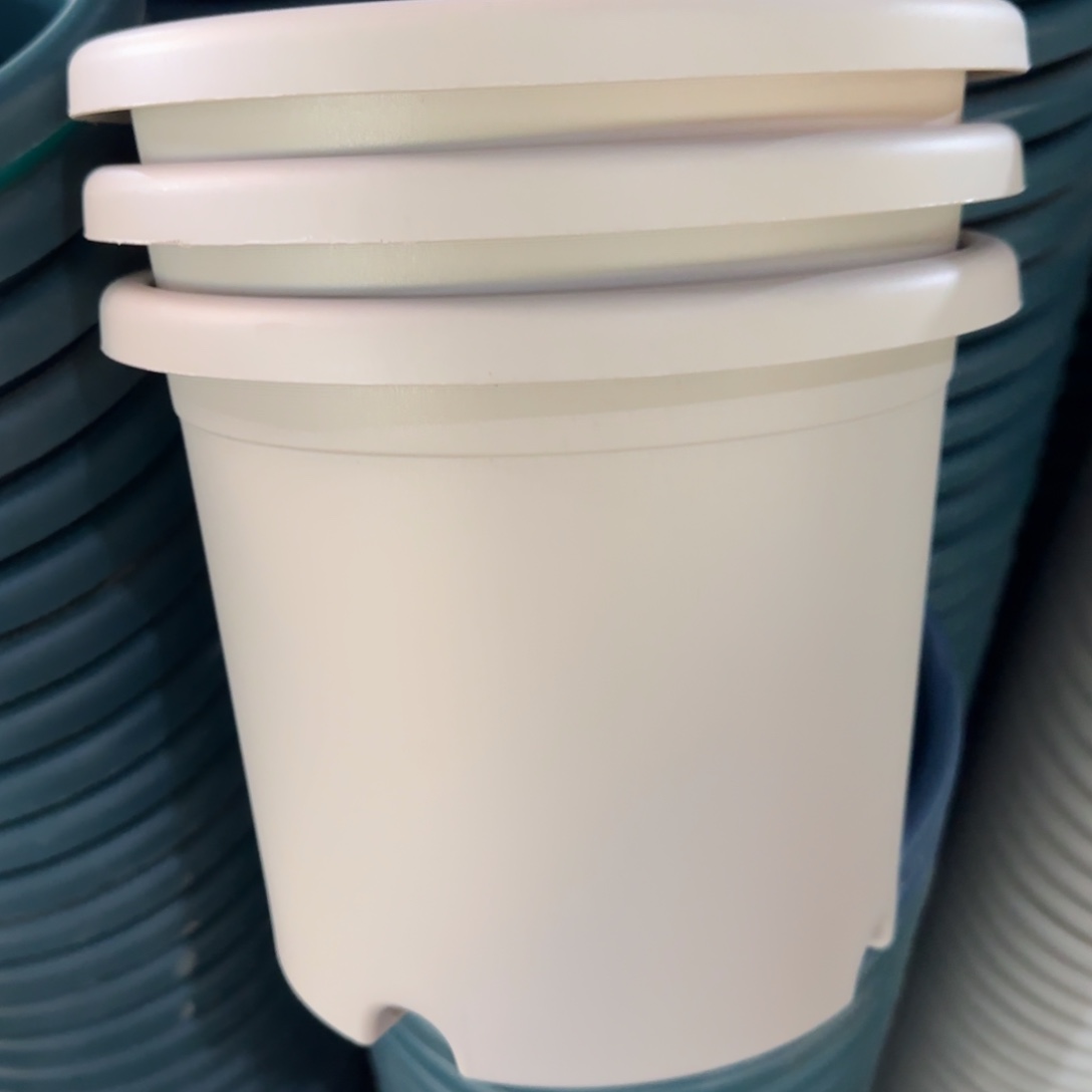 树脂四季盆3#无拖灰白微瑕10