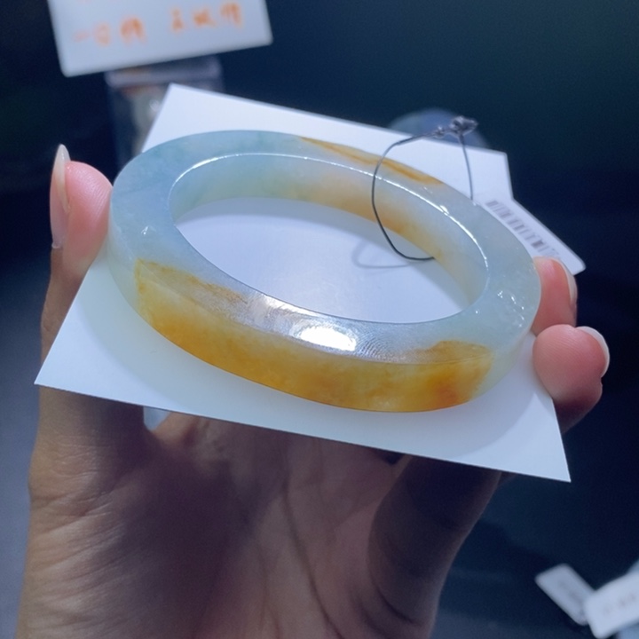 未镶嵌冰黄贵妃54到59贵妃定制翡翠