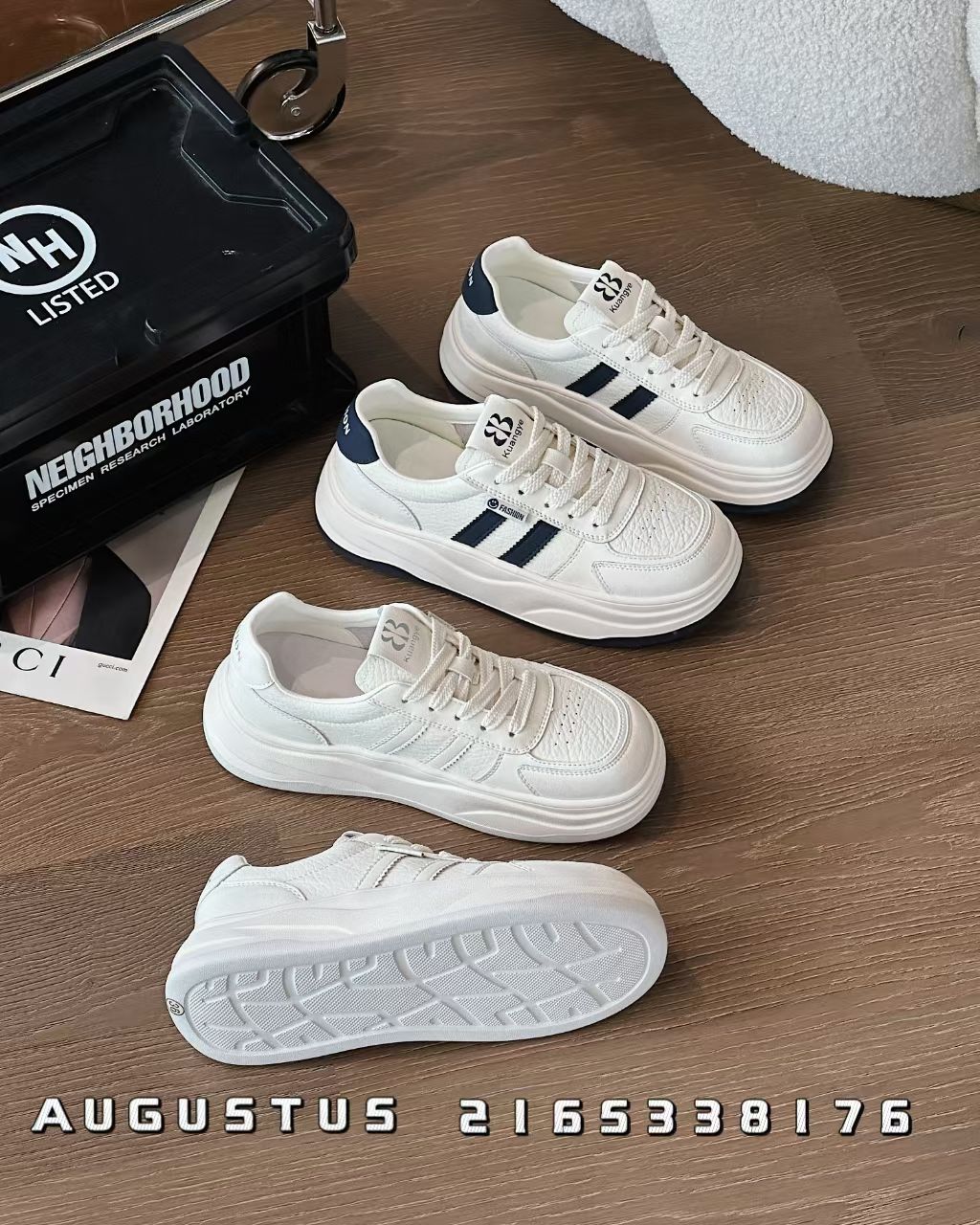 拼色休闲板鞋交叉绑带低帮真皮时尚百搭