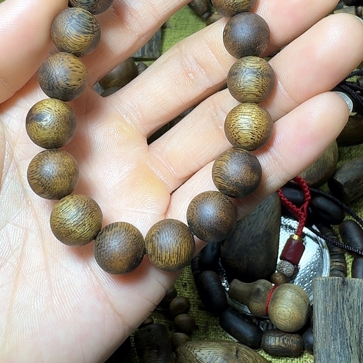 手串沉香攀*沉浮老料12128高货