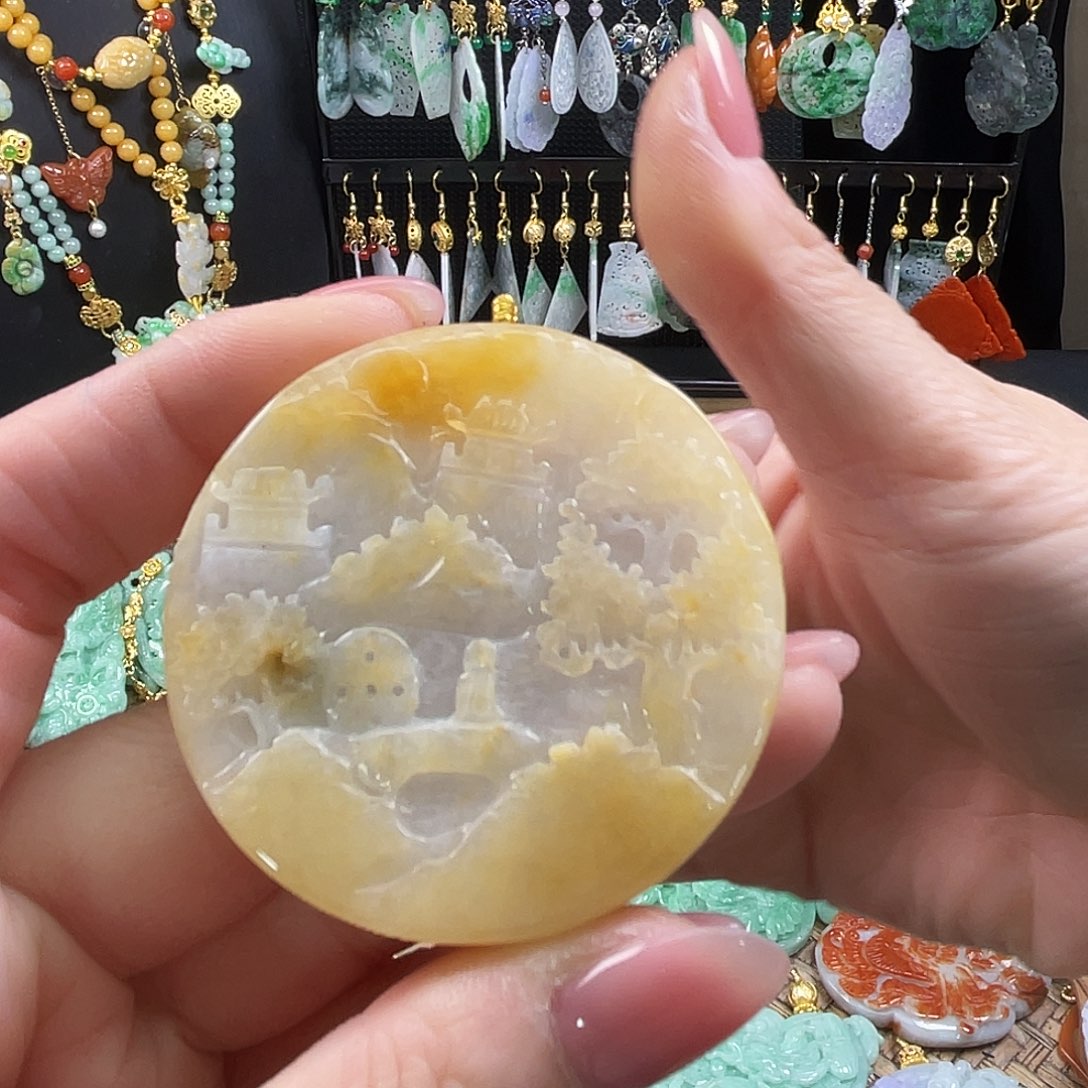 翡翠未镶嵌颈饰代编织