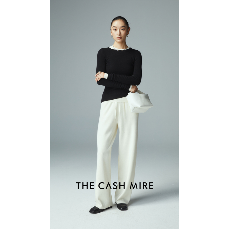 永远的TOP 质感做工版型莞美组合精纺68s318针双面双提羊绒针织裤