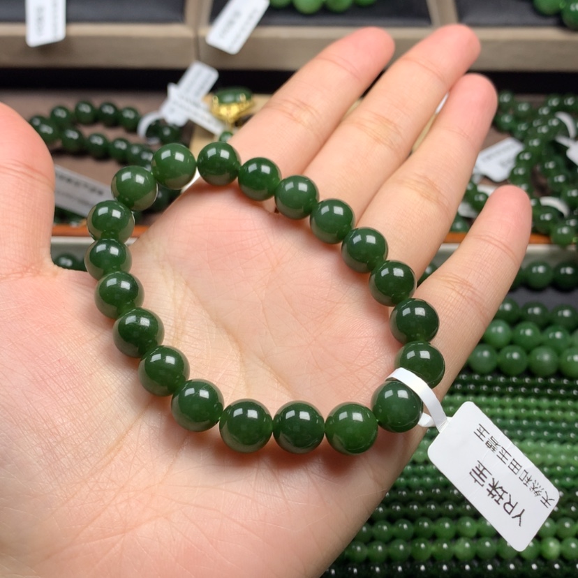 【闪购商品】和田玉（碧玉）手串未镶嵌遇**.10mm