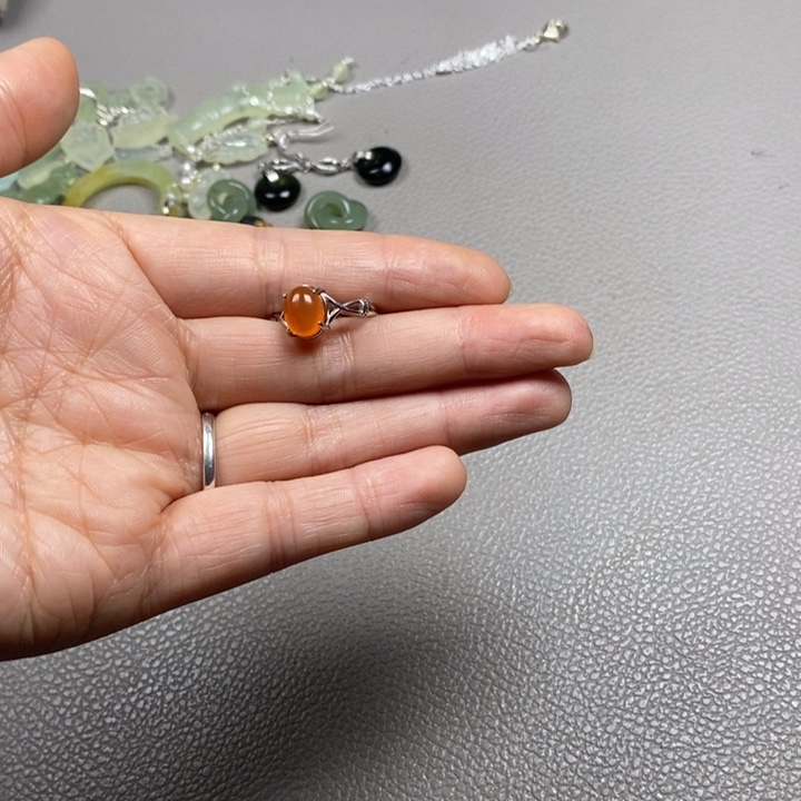 小***喵蛇纹石玉未镶嵌挂件耳饰耳环项链