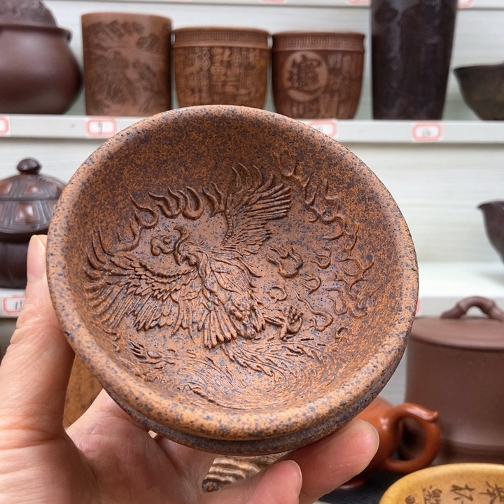 宜兴原矿紫砂手工主人杯