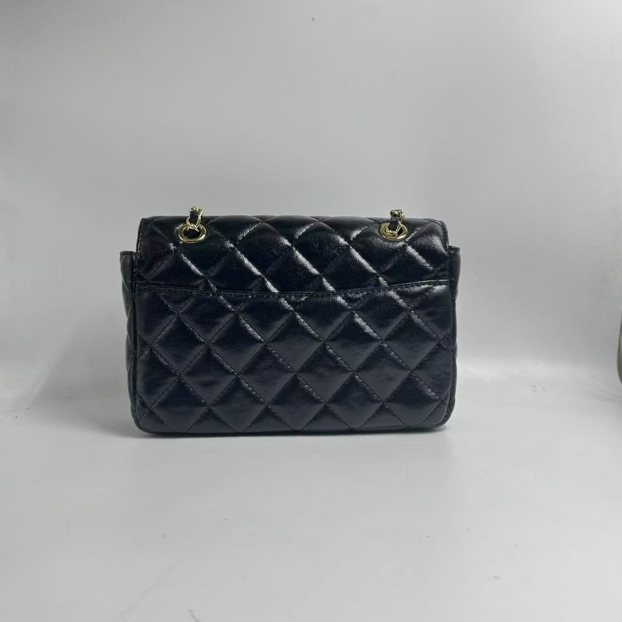 LQ-WITH-QUEEN真皮女包方链条黑色0434