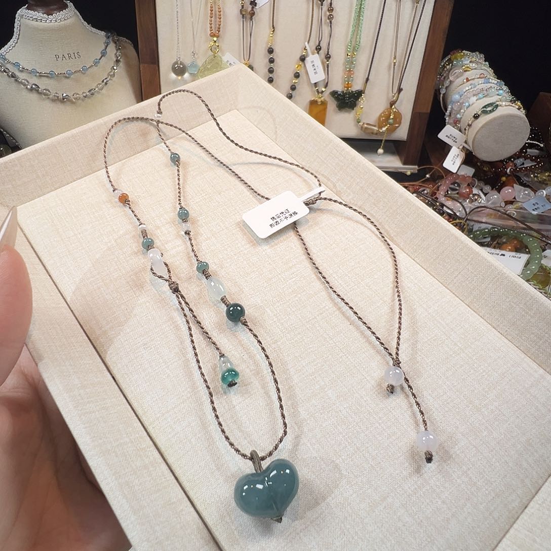 未镶嵌水晶手链蓝水p桃项链