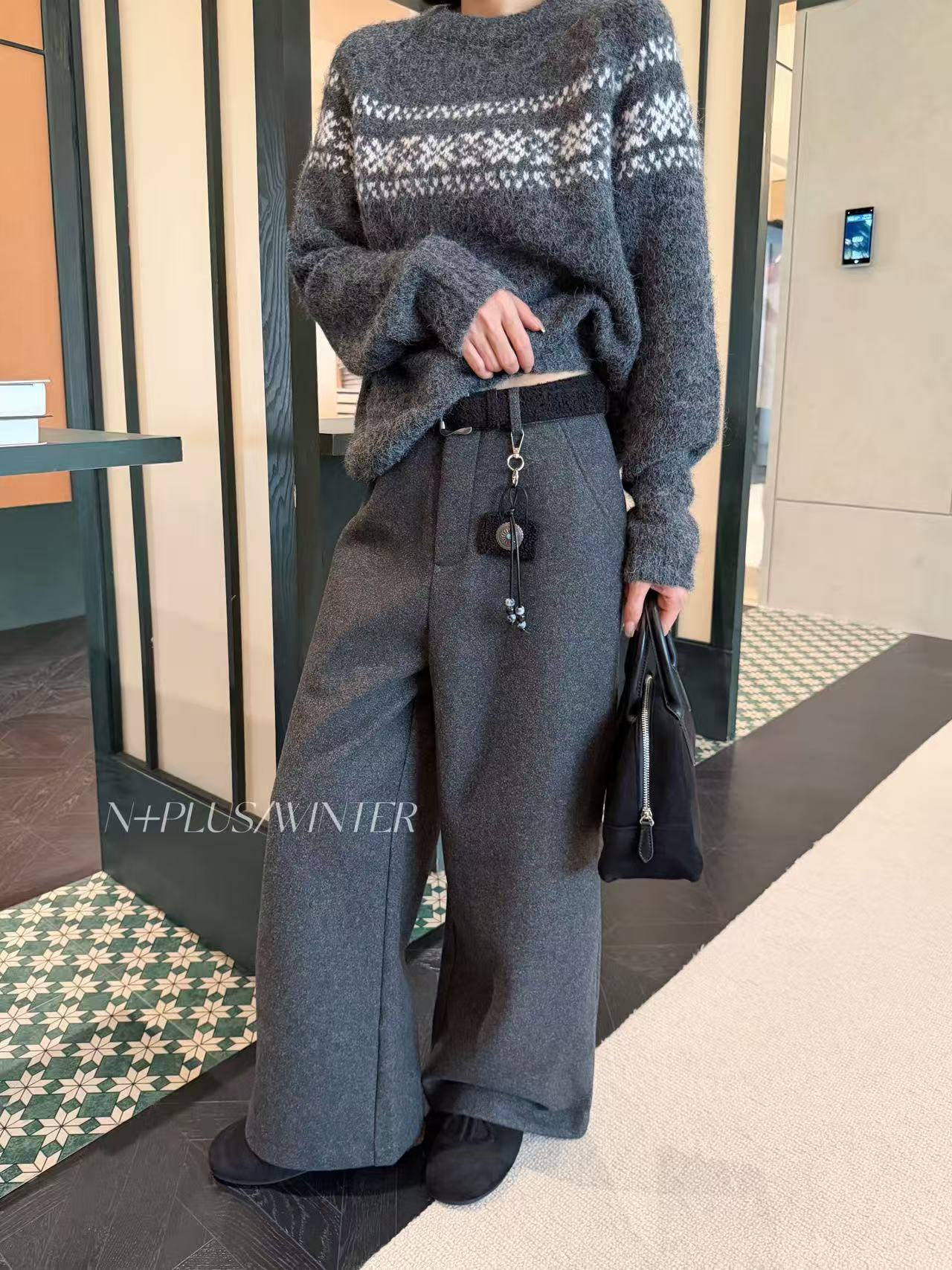 9211标美家天丝羊毛呢十分裤