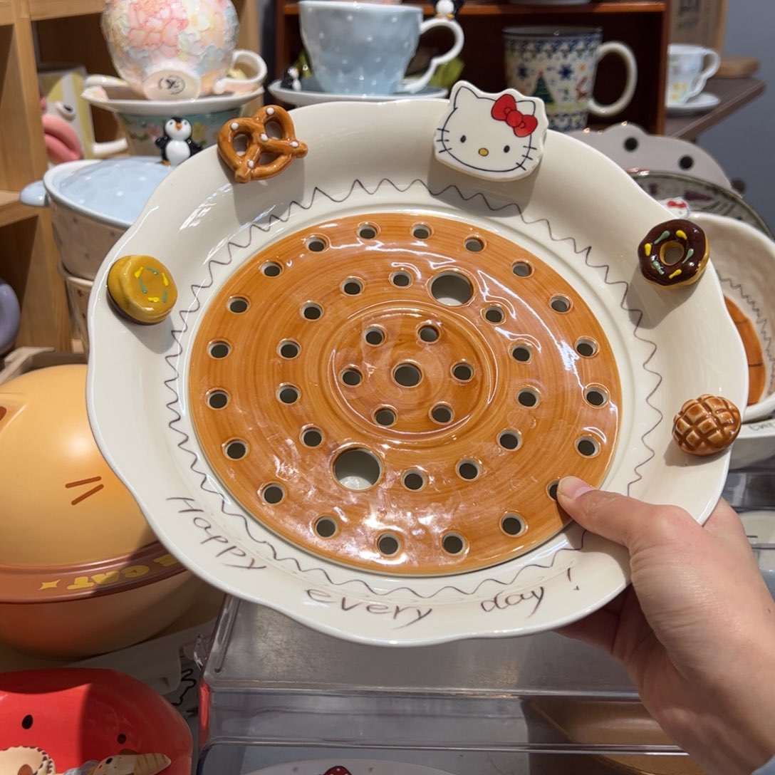 焦糖kt饺子盘        