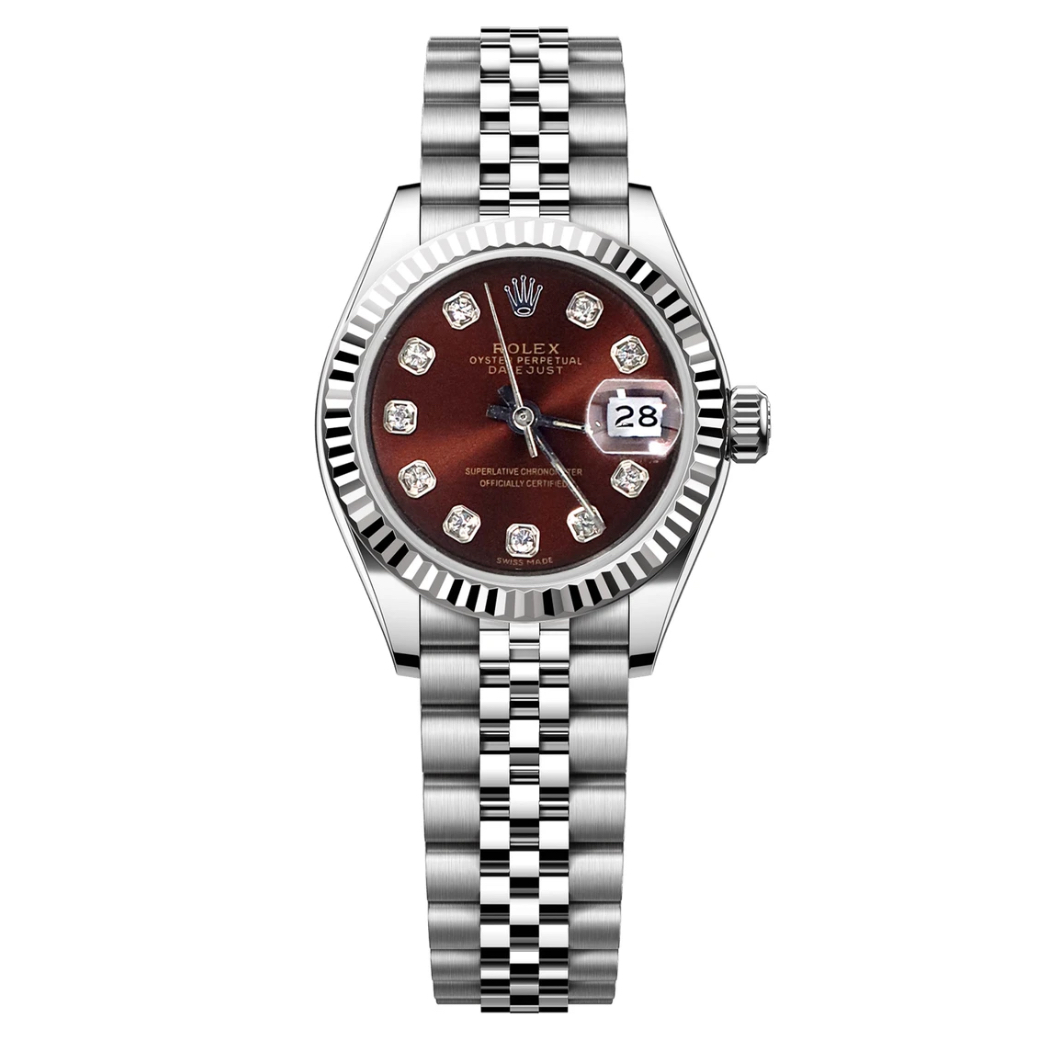 99新 Rolex/劳力士 日志/自动机械/A1332咖盘钻刻牙圈/26表径/