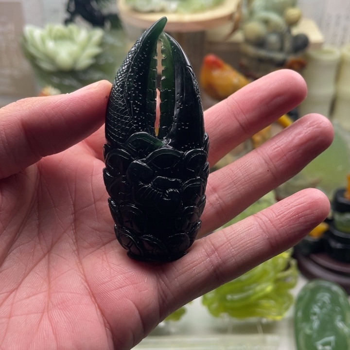 蛇纹石玉未镶嵌四大名玉手把