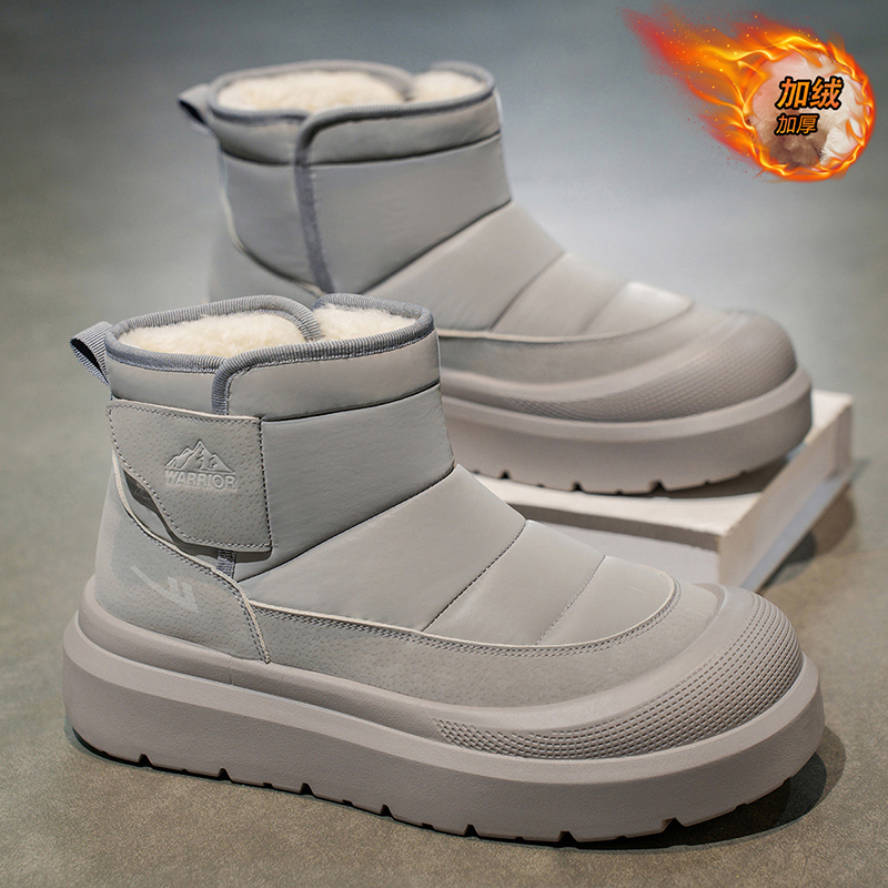 回力男鞋2025冬季新款加绒厚底户外休闲百搭保暖防风防寒雪地靴