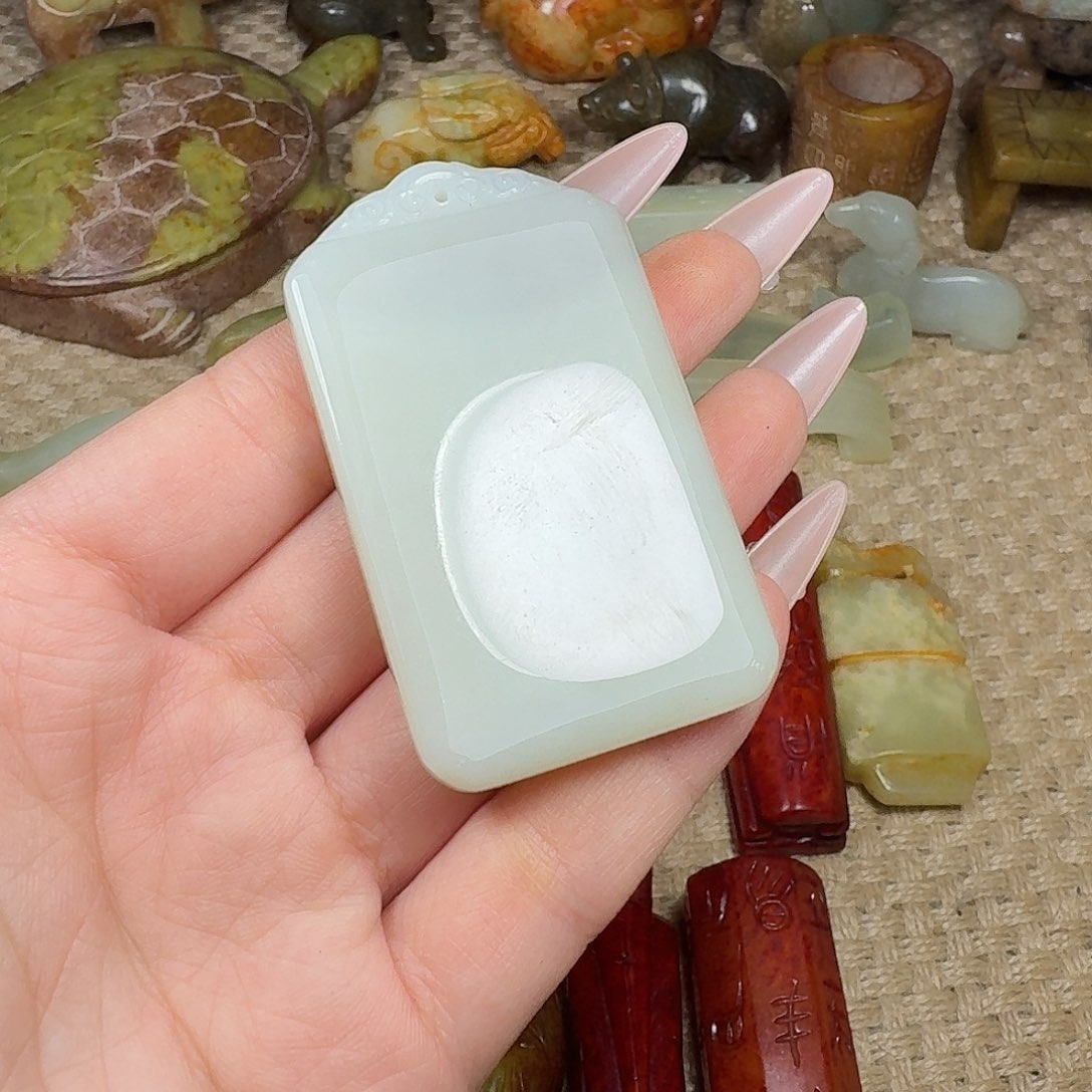 白玉菩提吊坠挂件