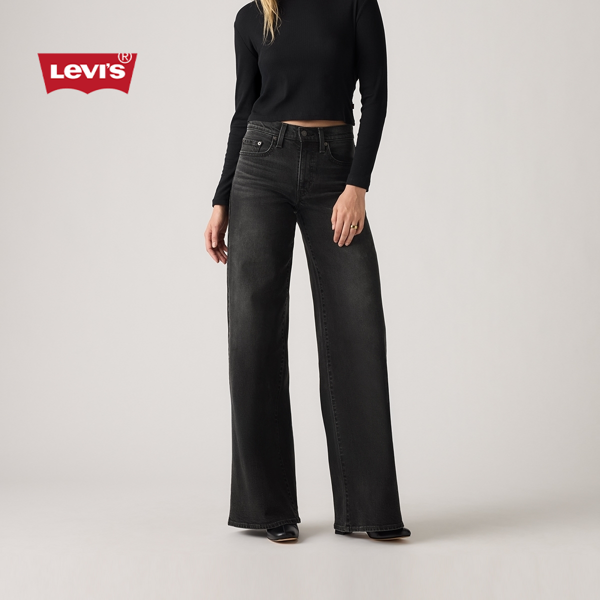 【商场同款】Levi's李维斯25秋季女士728高腰直筒牛仔裤0039B-0000