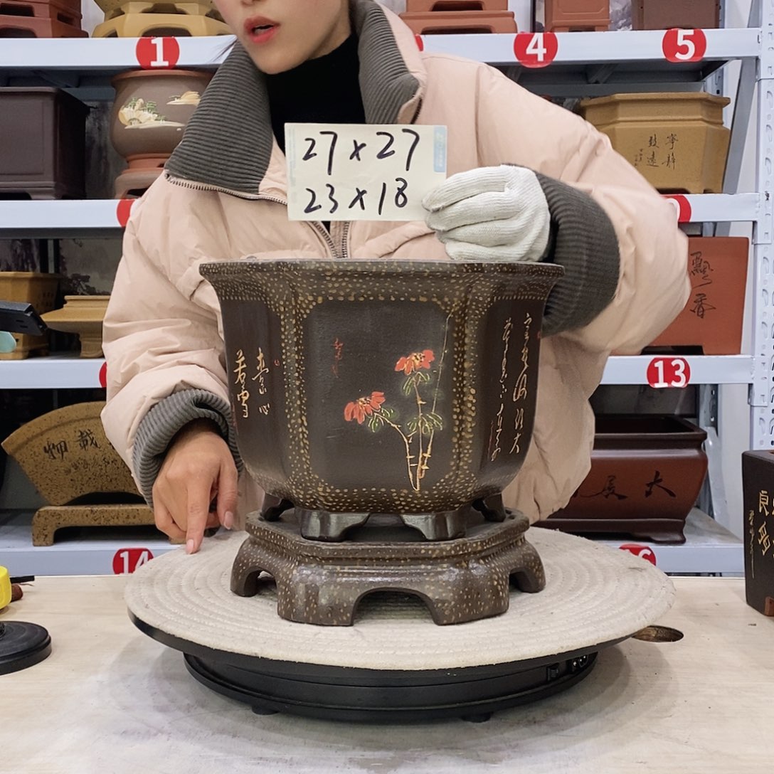 紫砂花盆紫砂花盆