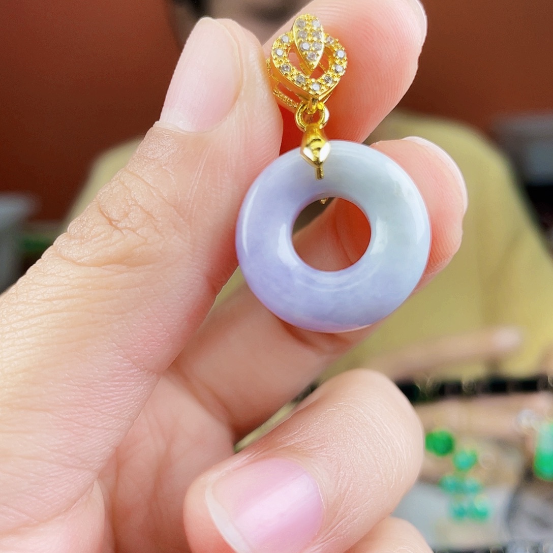 翡翠未镶嵌耳饰饰品