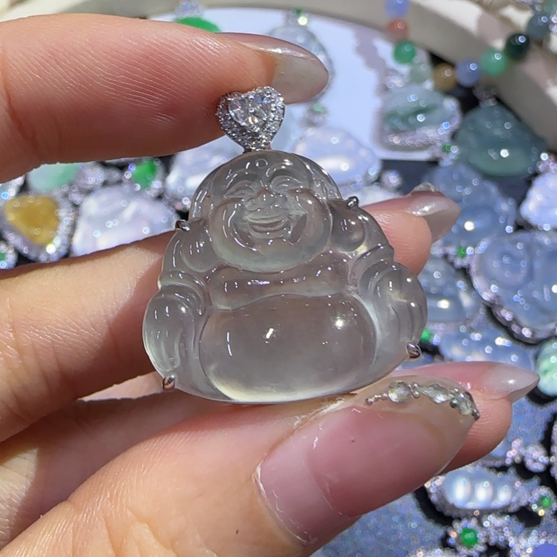 翡翠18K金镶嵌颈饰精品