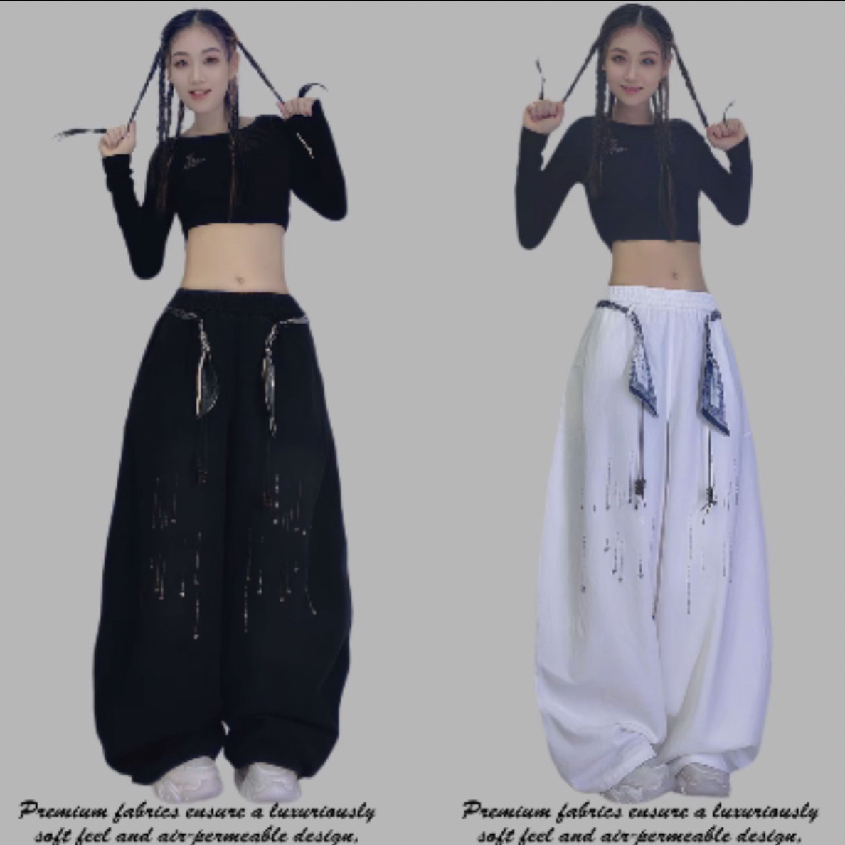 颖丽-亮钻渐变流星款超软牛仔裤舒适触感时尚百搭-2506