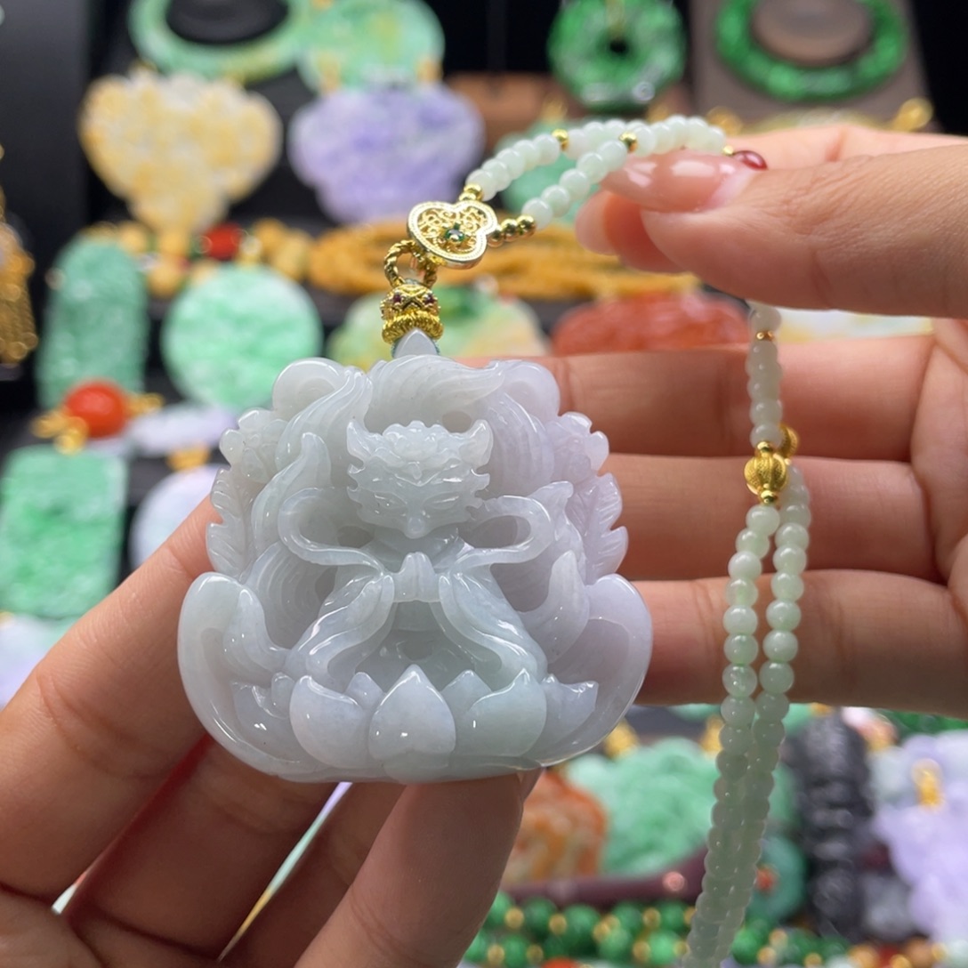 翡翠未镶嵌颈饰代编织