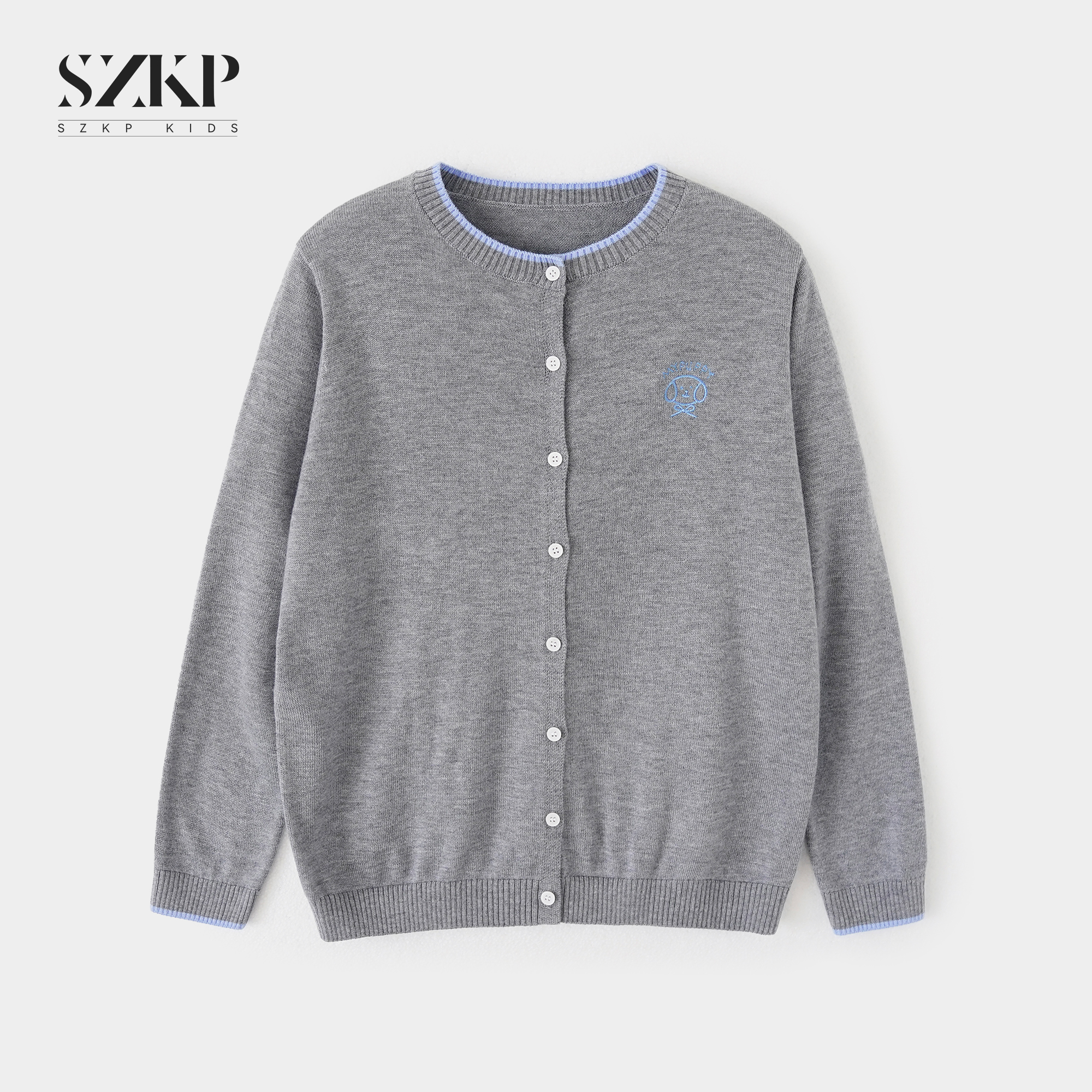 SZKP卡通刺绣针织开衫女童春季中大童儿童外穿休闲上衣MFYC550435