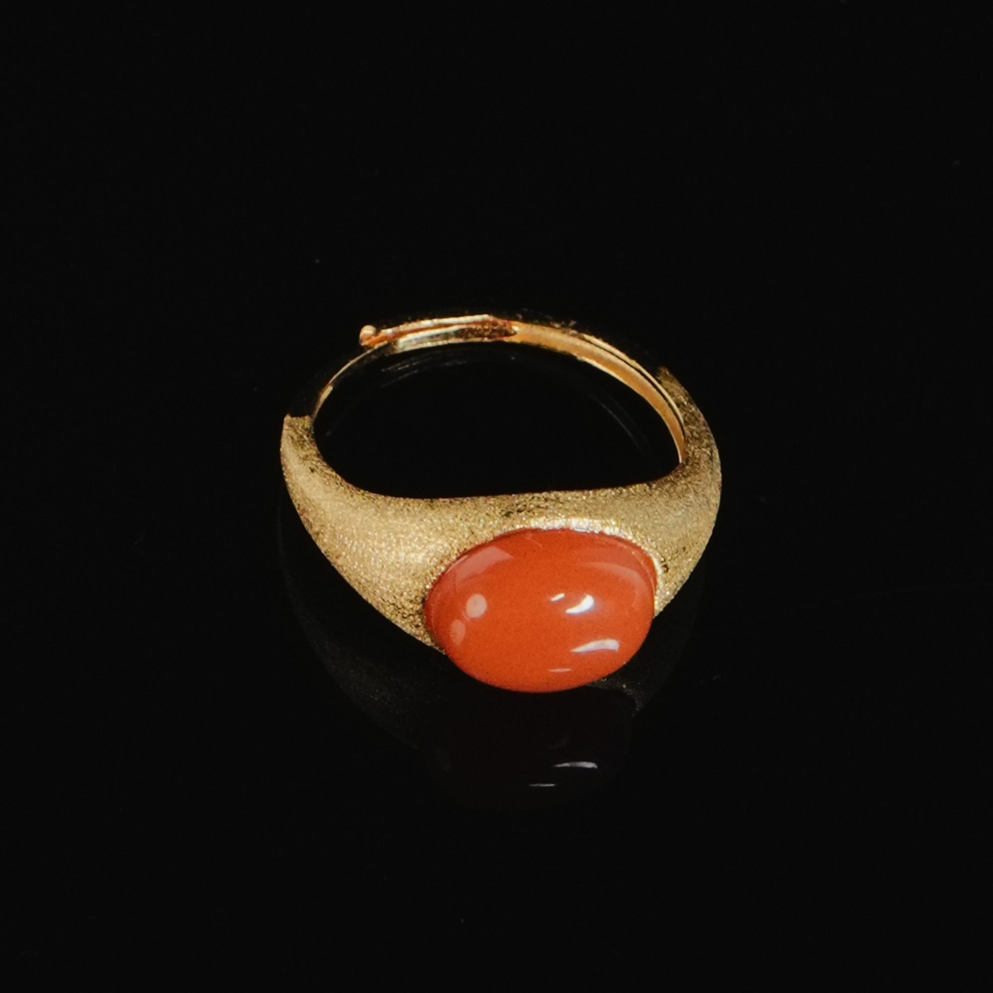 DY-M4391 南红蛋面耳钉 2.23g