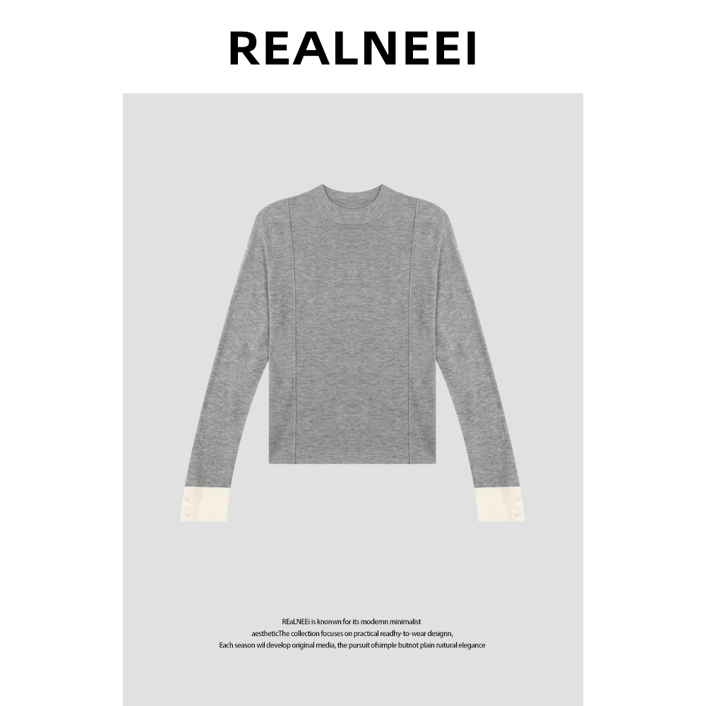 【REALNEE】“Y毛衫”慵懒舒适百搭亲肤柔软上衣RLMME4ZS01141