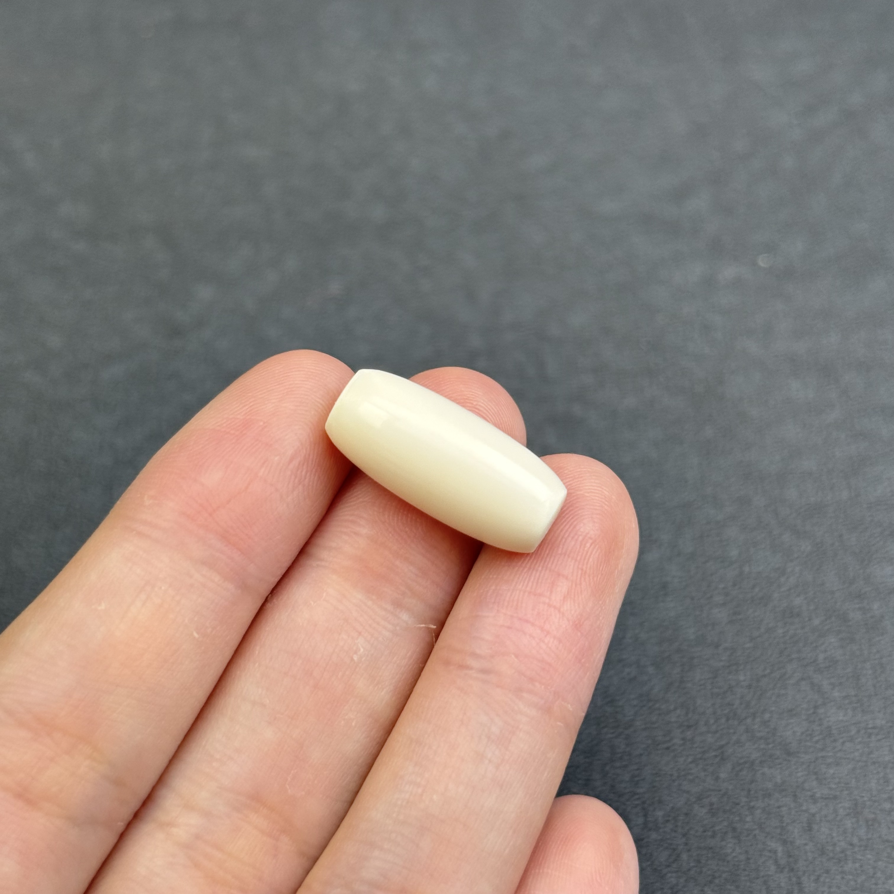 A3670天然猛犸牙 桶珠 10*22mm 支持鉴定 假一罚四