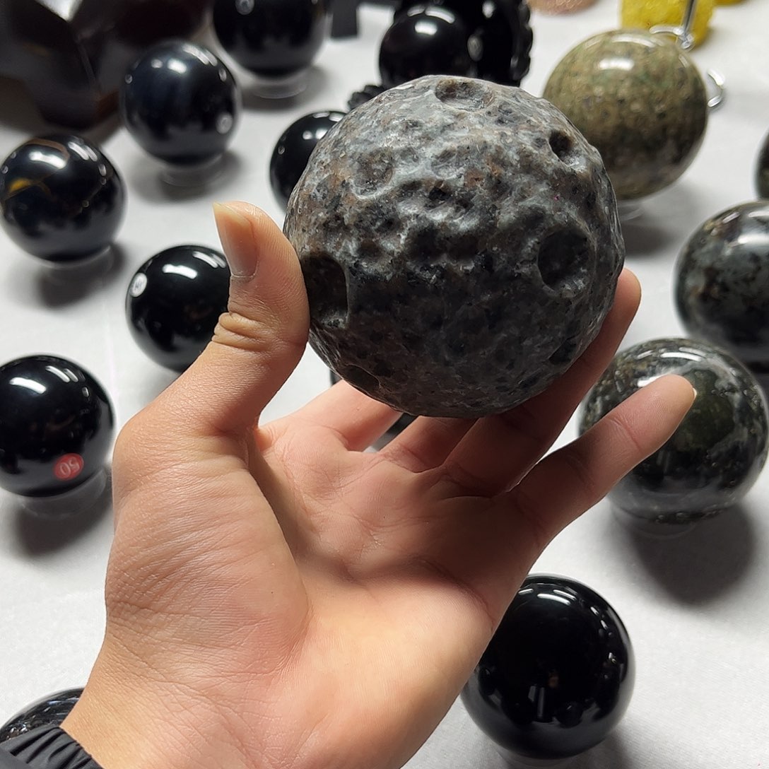 珠宝半成品紫晶银S925镶嵌火焰山小球