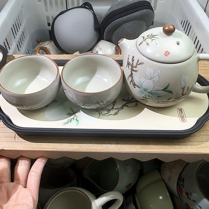 优一堂黄玉兰龙蛋壶一壶二杯带茶盘