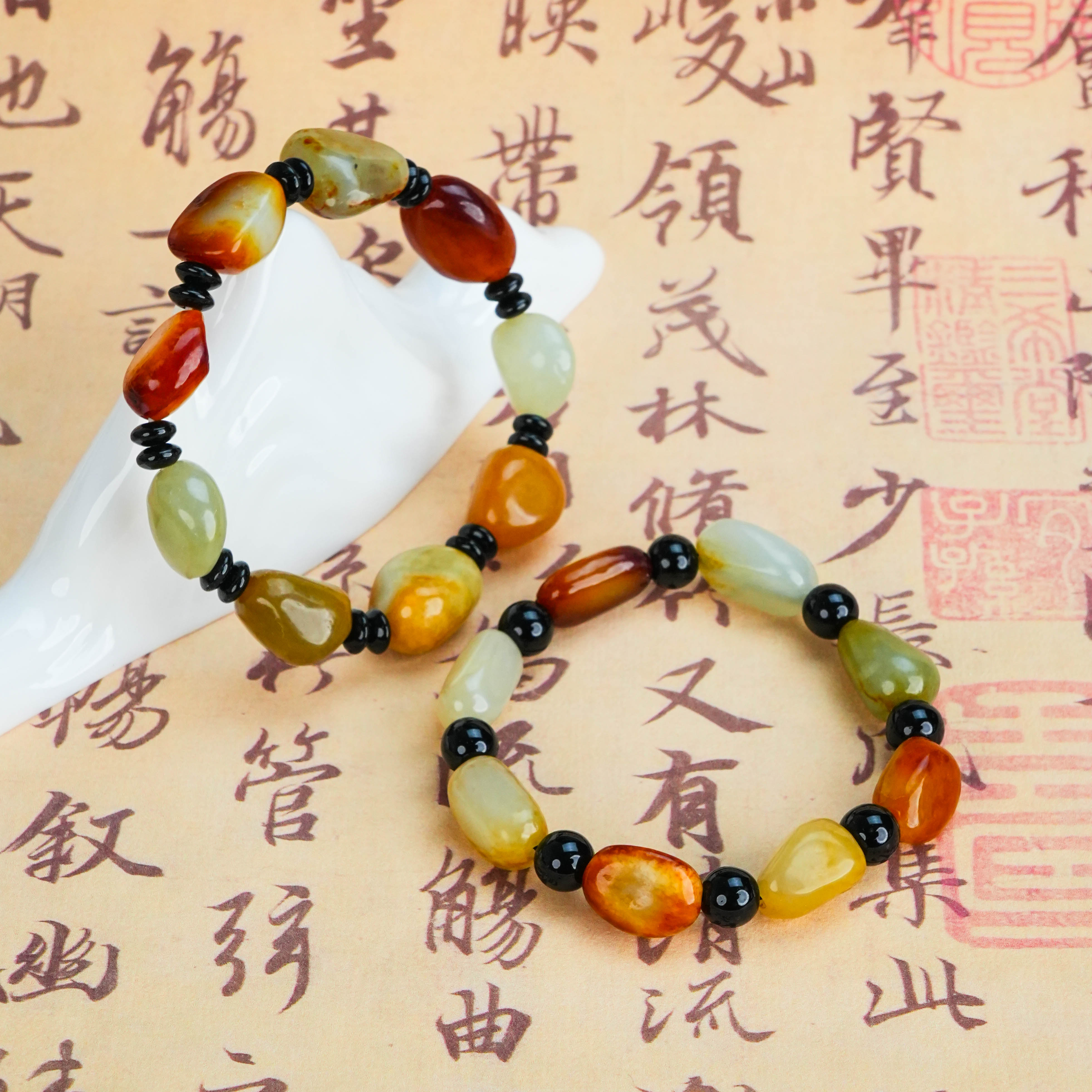 SC-264 大号和田玉 随行手串 【多样性发其一】