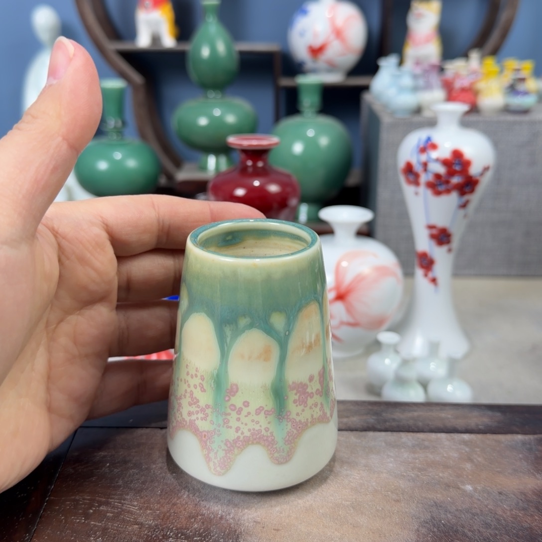 陶瓷手工小花器摆件