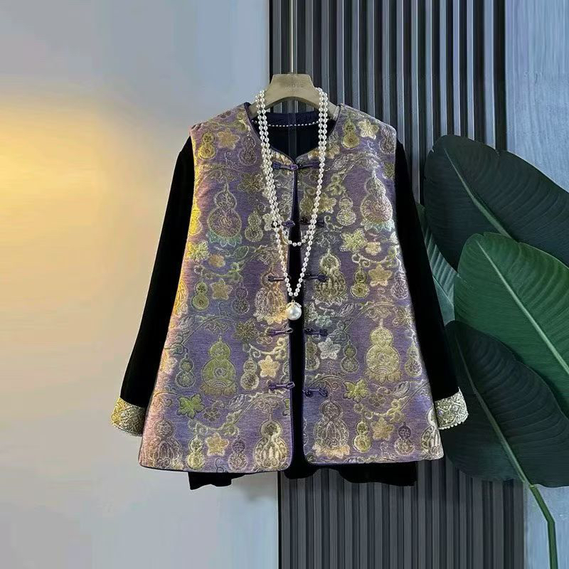 猫眼国风素心棉马甲