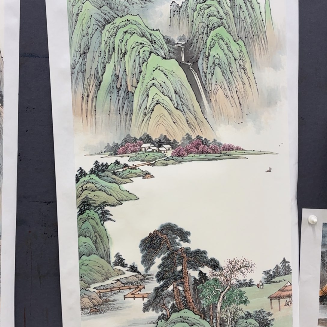 上***天国画蒙生佑四尺山水艺