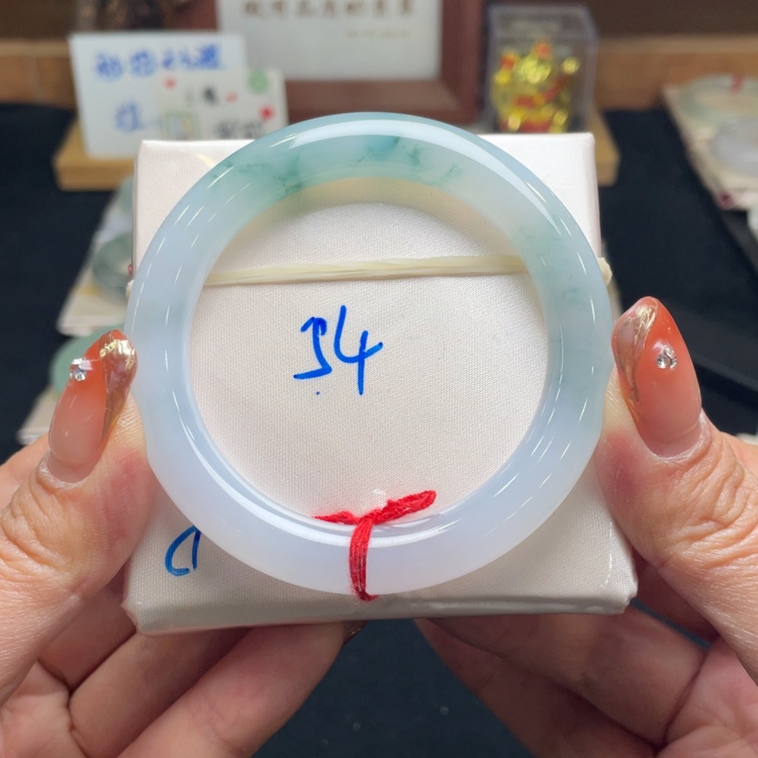 翡翠手镯未镶嵌翡翠54圆条