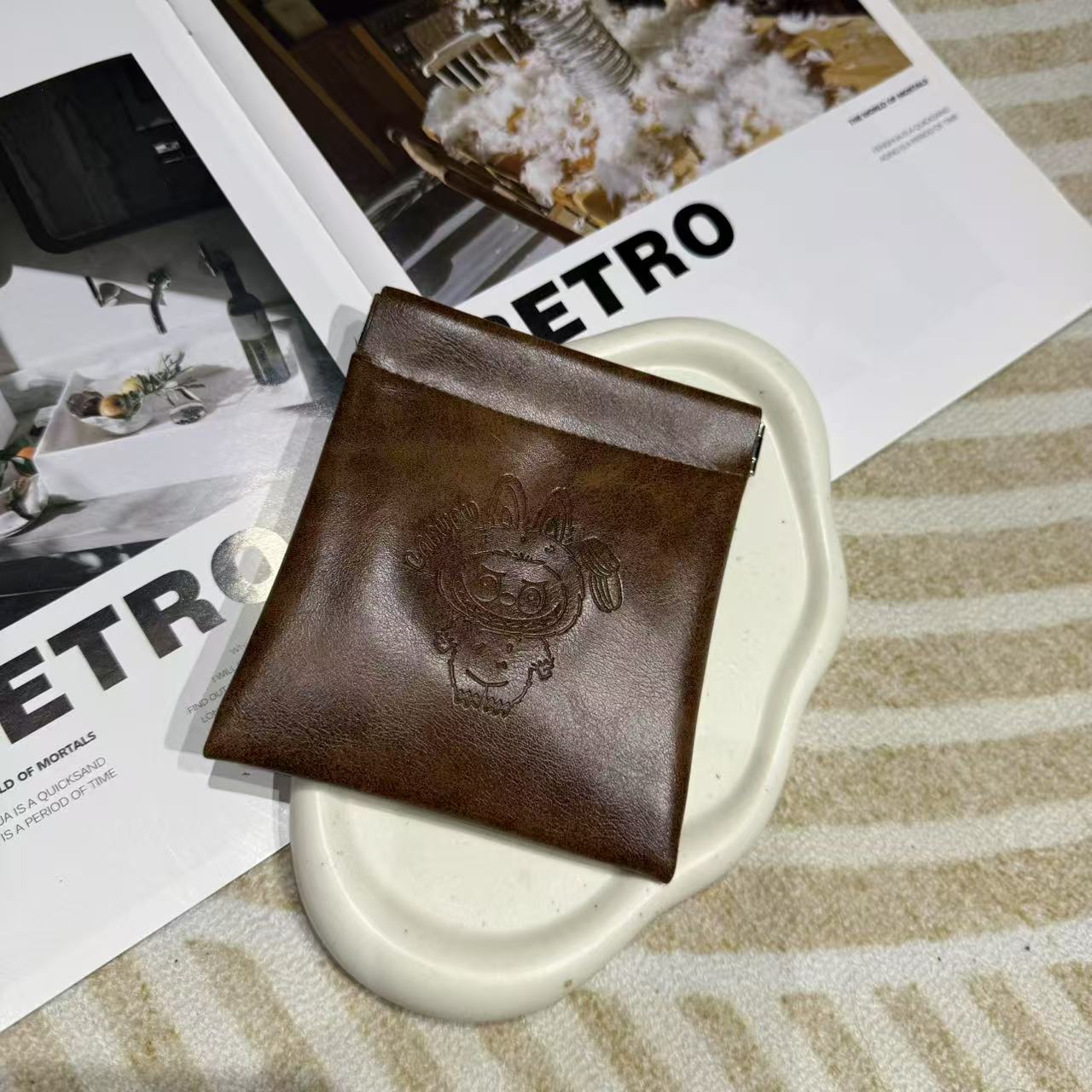 首饰袋 首饰袋 高级皮袋文玩保养带可装核桃猛犸牙珍珠珠宝labubu