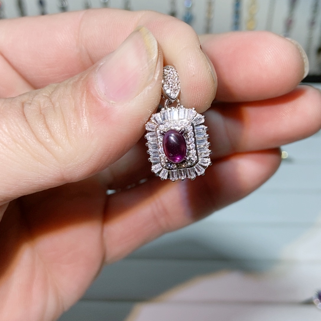 绿水晶戒指银S925镶嵌