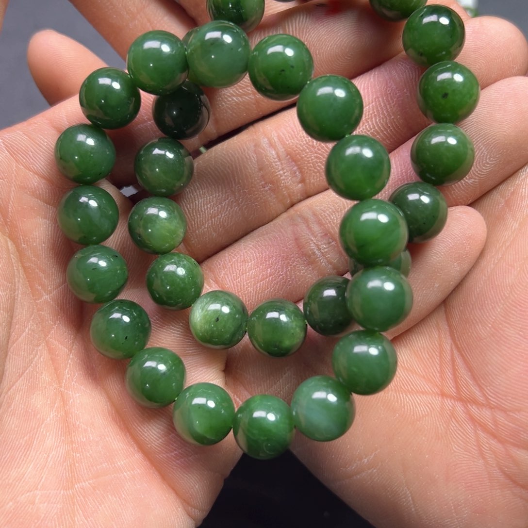 未镶嵌和田玉手串多样性拍一发一碧玉老坑料卡12